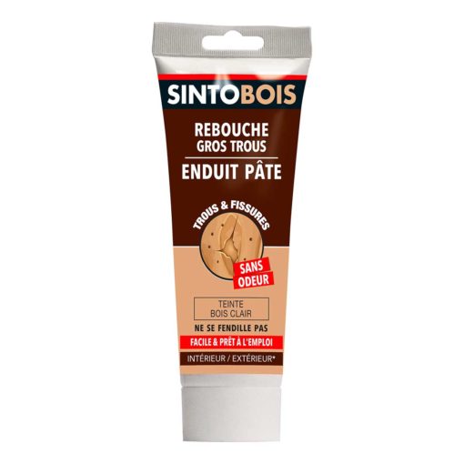 Rebouche bois pour gros trous et fissures - Sintobois