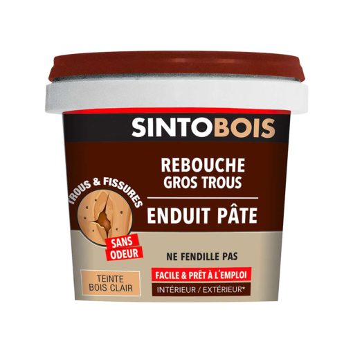 Rebouche bois pour gros trous et fissures - Sintobois