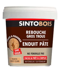 Rebouche bois pour gros trous et fissures - Sintobois