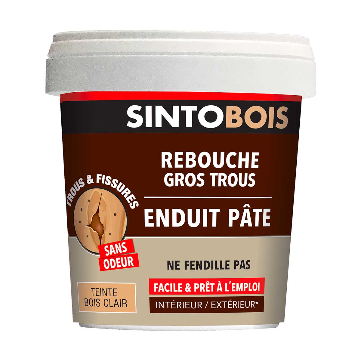 Mastic Bois Syntilor : rebouchez les trous et fissures facilement