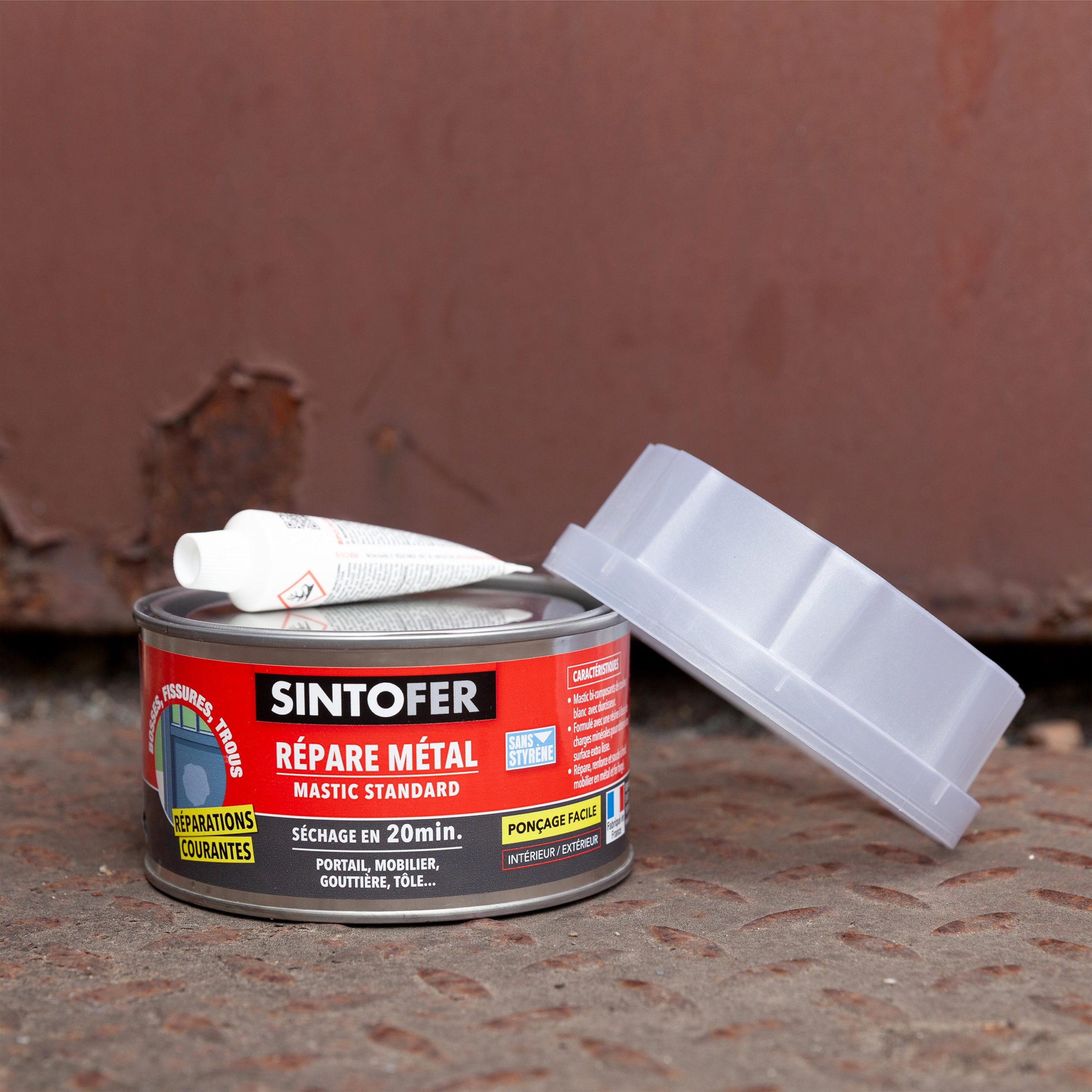 Mastic aluminium + durcisseur 1kg sans styrene Aérosol, colle et