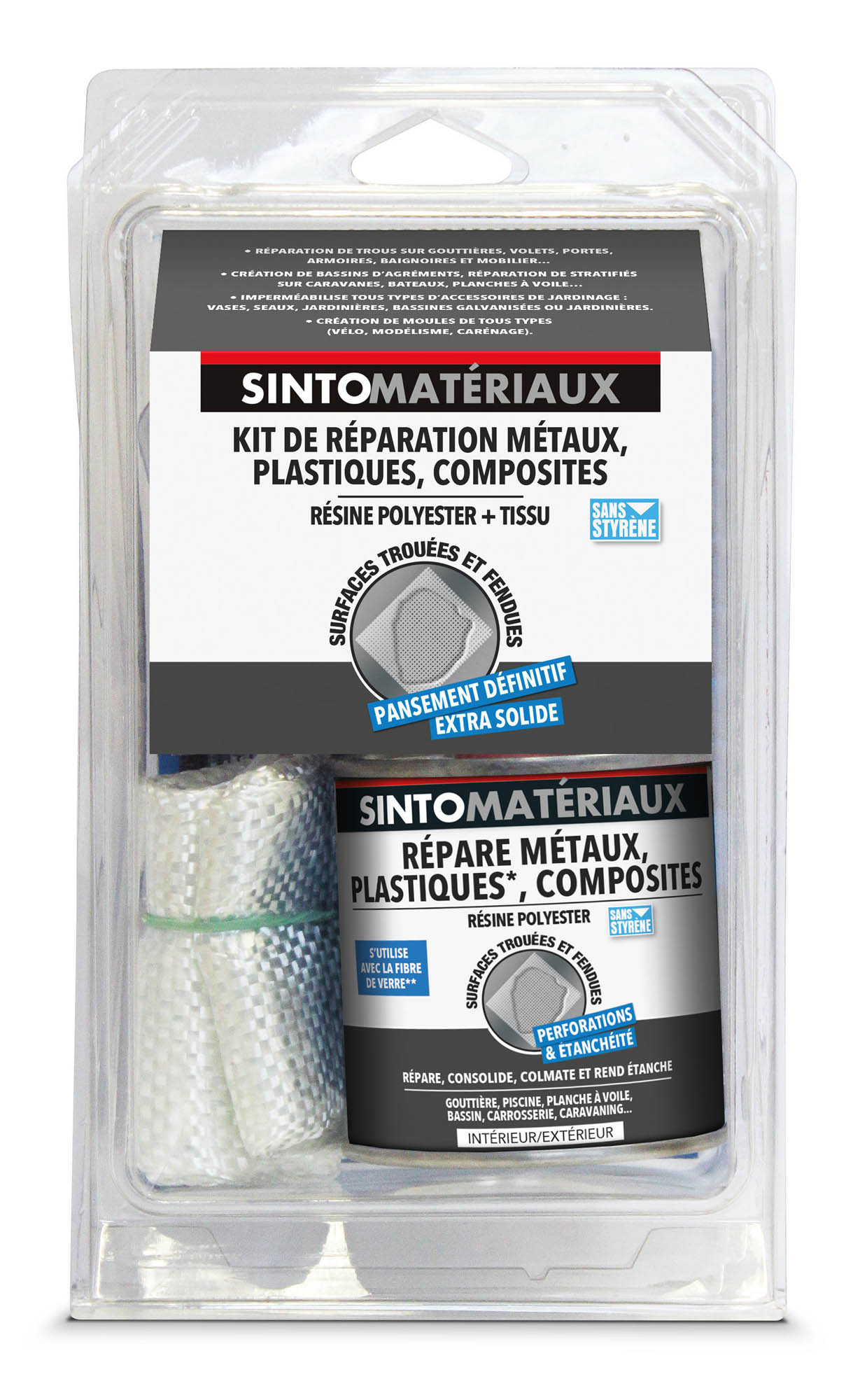 Tissu de réparation extra robuste en fibre de verre non tissée