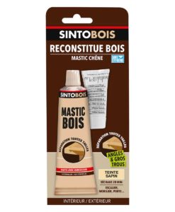 Sinto Rebouche Bois pour Gros Trous et Fissures Bois Clair - 500 g - Facile  et Prêt à l'Emploi - Excellente Adhérence - Séchage Rapide - Ne Fendille