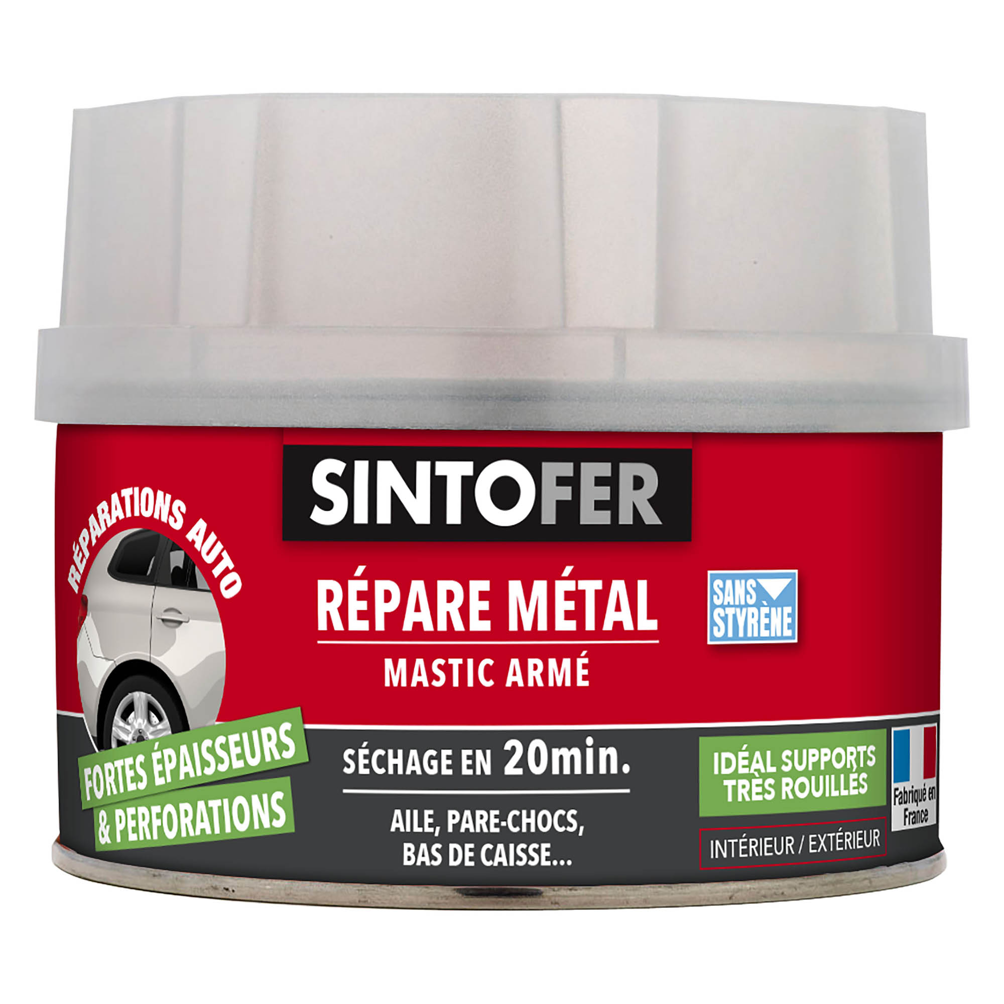 Mastic Répare Métal Souple SINTOFER en polyester 170 ml - SINTO