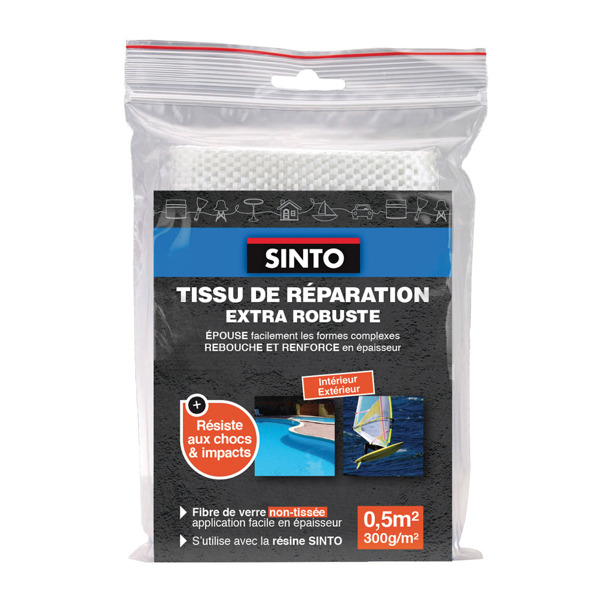 Répare perforations (tissu fibre verre tissée 270g)