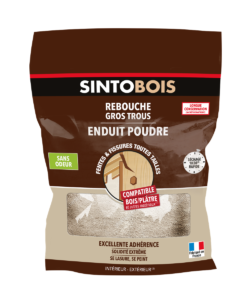 SINTOBOIS - Mastic à Bois Gros trous & fissures - Bois Clair 400g Sinto Bois  3169980399003 : Large sélection de peinture & accessoire au meilleur prix.