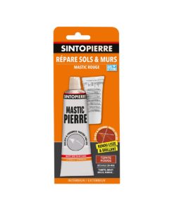 Mastic rebouche sols et murs Sinto Pierre Blanc Tube 330 grammes