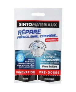 Colle réparation Sintopierre, mastic blanc SINTO, 280G