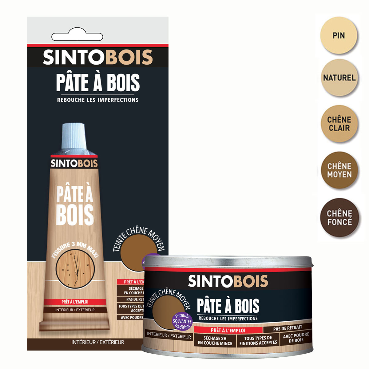 Pâte à bois chêne foncé 140 g - LES ANCIENS EBENISTES ❘ Bricoman