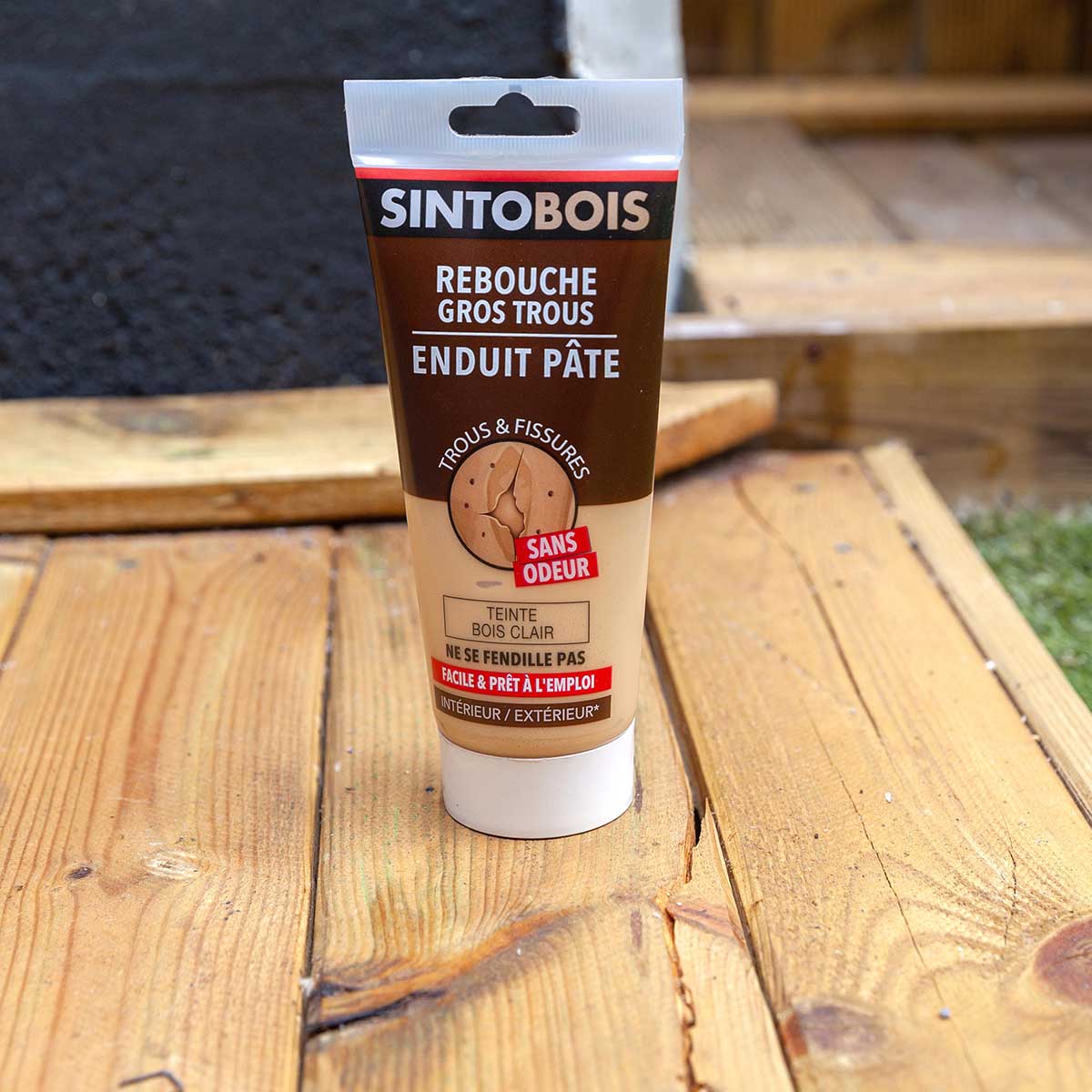 SINTOBOIS : Rebouche Bois pour imperfections & fissures